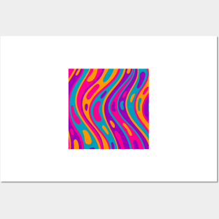 Psychedelic Colorful Pattern Posters and Art